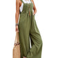 Women's Solid Color Casual Bib Trousers