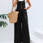Women's Solid Color Casual Bib Trousers