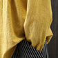 Women's Cotton Linen Pleated Round Neck Long Sleeve Shirt