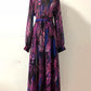 Women's Lantern Sleeve V Neck Print Swing Dress