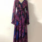 Women's Lantern Sleeve V Neck Print Swing Dress