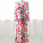 Women's Lantern Sleeve V Neck Print Swing Dress