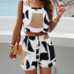 Women's Casual Printed Short Suit