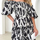 Women's Resort Style Puff Sleeve Printed French Cake Dress