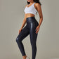 New plus size women's leggings high waist tight sexy PU leather pants colorful yoga pants