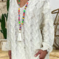 Women's Long-sleeved Hooded V-neck Knitted Sweater (without necklace)