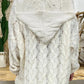 Women's Long-sleeved Hooded V-neck Knitted Sweater (without necklace)