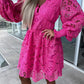 Women's Sexy Hollow Lace Dress