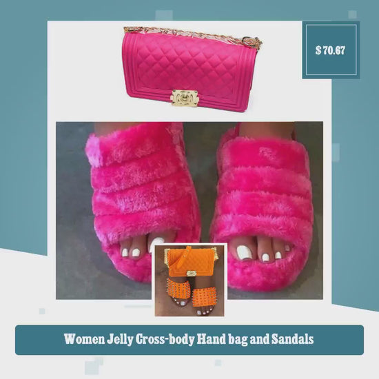 Women Jelly Cross-body Hand bag and Sandals by@Vidoo