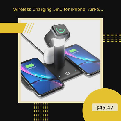 Wireless Charging 5in1 for iPhone, AirPods 2 Pro with Night Light by@Vidoo