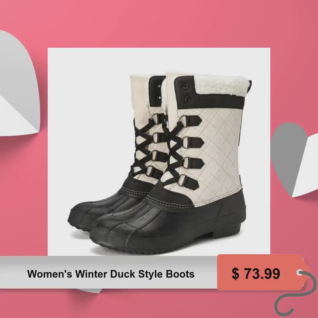 Women's Winter Duck Style Boots by@Vidoo