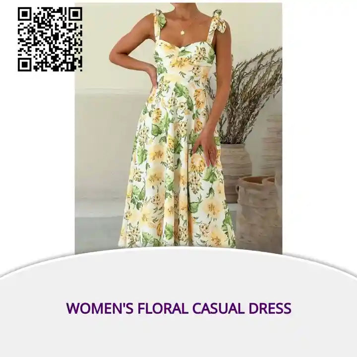 Women&#039;s Floral Casual Dress by@Outfy