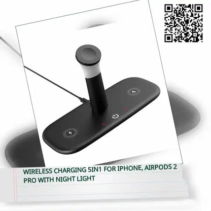 Wireless Charging 5in1 for iPhone, AirPods 2 Pro with Night Light by@Outfy