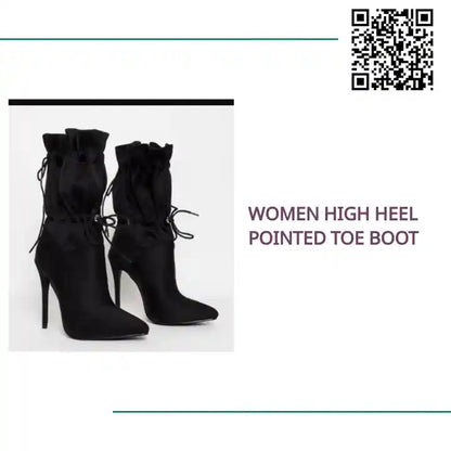 Women High Heel Pointed Toe Boot by@Outfy