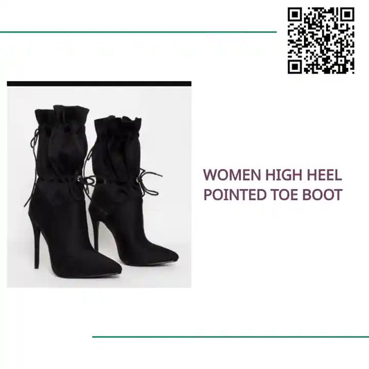 Women High Heel Pointed Toe Boot by@Outfy