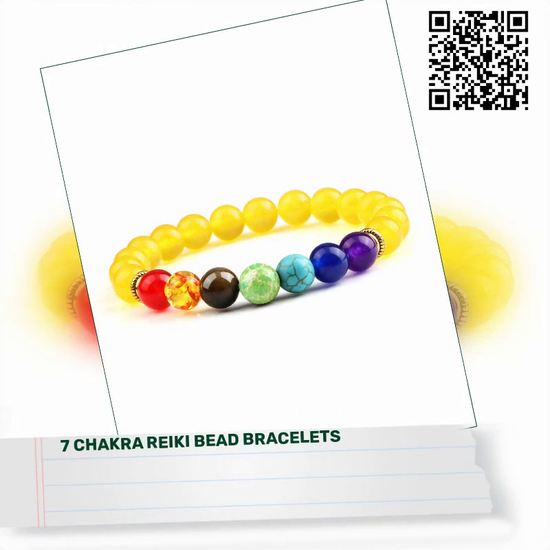 7 Chakra Reiki Bead Bracelets by@Outfy