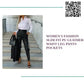 Women&#039;s Fashion Slim Fit PU Leather Waist Leg Pants Pockets by@Outfy