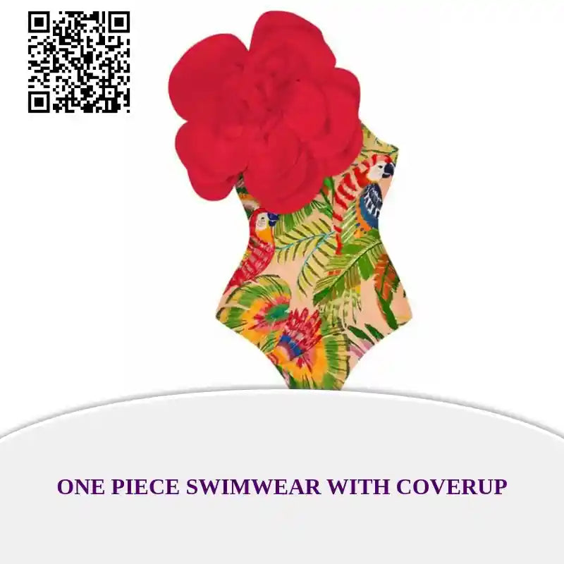 One Piece Swimwear With Coverup by@Outfy