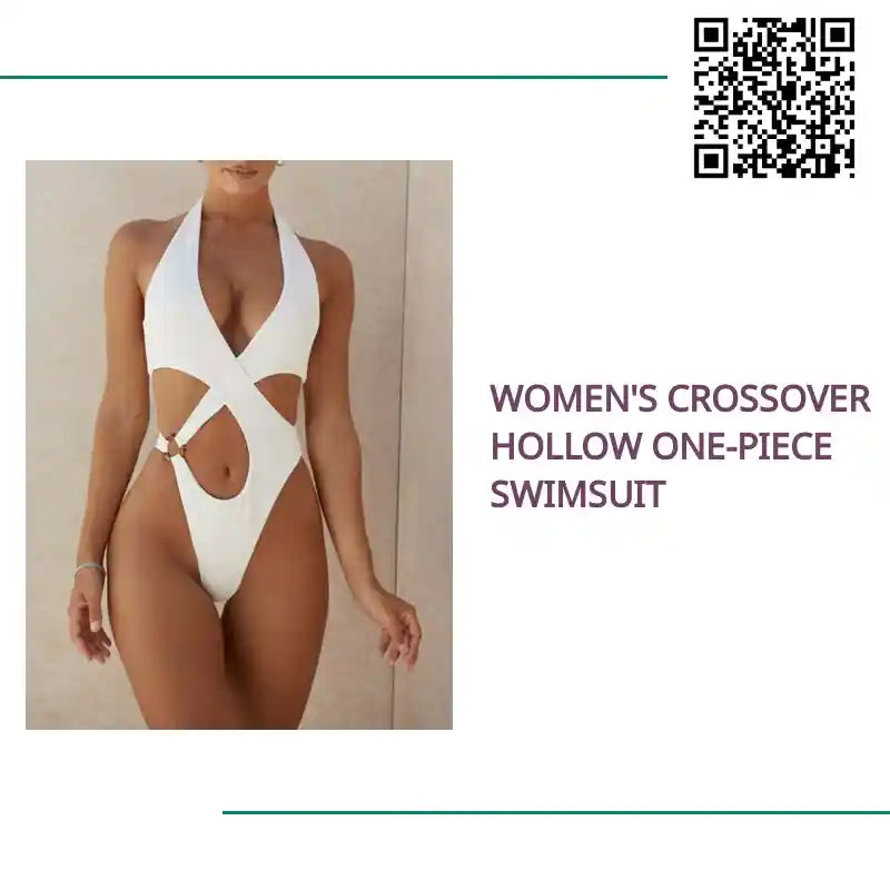 Women&#039;s Crossover Hollow One-Piece Swimsuit by@Outfy