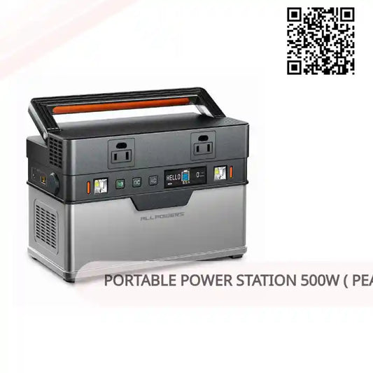 Portable Power Station 500W ( Peak 1000W ) Solar Generator MPPT 606Wh by@Outfy