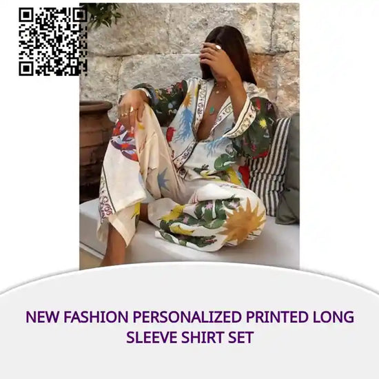 New Fashion Personalized Printed Long Sleeve Shirt Set by@Outfy