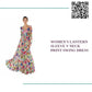 Women&#039;s Lantern Sleeve V Neck Print Swing Dress by@Outfy