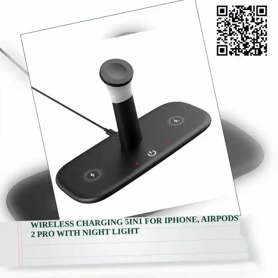 Wireless Charging 5in1 for iPhone, AirPods 2 Pro with Night Light by@Outfy