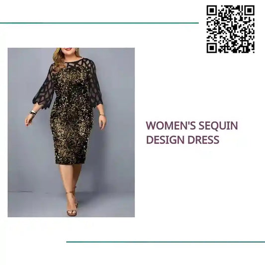 Women&#039;s Sequin Design Dress by@Outfy