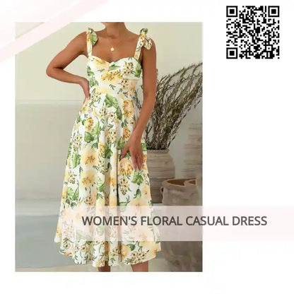 Women&#039;s Floral Casual Dress by@Outfy