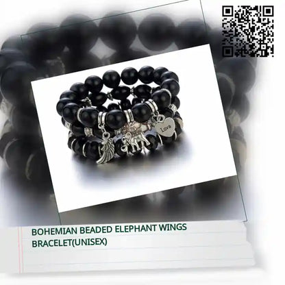 Bohemian Beaded Elephant Wings Bracelet(unisex) by@Outfy